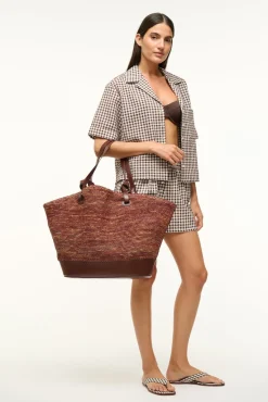 STAUD SQUILLO RAFFIA TOTE><noscript><img width=