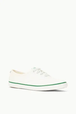 STAUD KEDS CHAMPION CANVAS WHITE GREEN><noscript><img width=