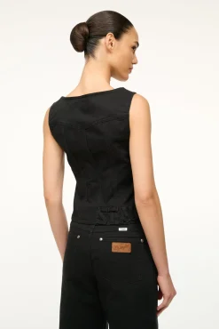 STAUD WRANGLER TRUCKER TOP> Denim|Tops