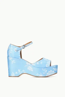 STAUD STELLA PLATFORM SANDAL BLUE ROSE> Platforms & Wedges