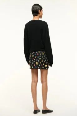 STAUD SUPERNOVA SKIRT BLACK CELESTIAL><noscript><img width=