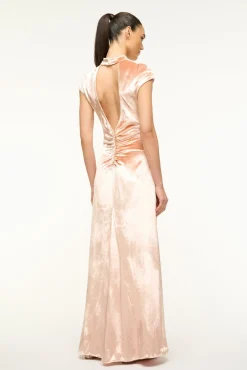 STAUD TINA DRESS ASH ROSE> The Evening Edit|Maxi Dresses