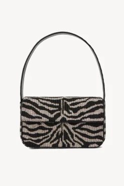 STAUD TOMMY BEADED BAG | BLACK WHITE> Shoulder|Beaded/novelty