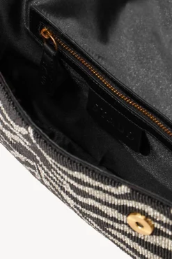 STAUD TOMMY BEADED BAG | BLACK WHITE><noscript><img width=