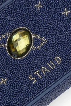 STAUD TOMMY BEADED BAG NAVY CELESTIAL><noscript><img width=