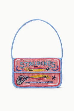 STAUD TOMMY BEADED BAG INES PINK> Shoulder|Beaded/novelty