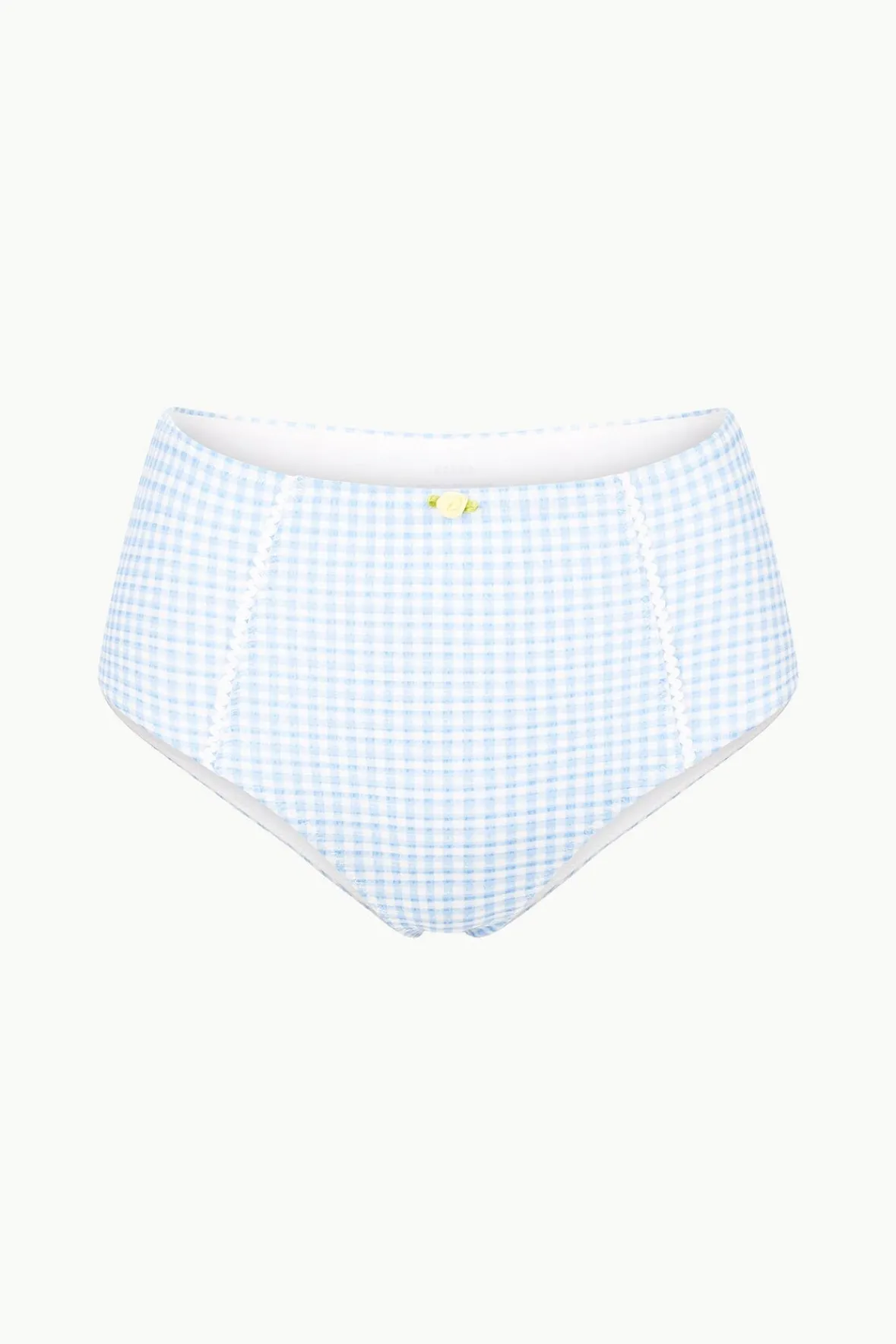 STAUD WAILEA BIKINI BOTTOM SKY MICRO CHECK> Swim|Bikinis