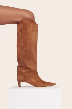 STAUD WESTERN WALLY BOOT TAN SUEDE> Boots
