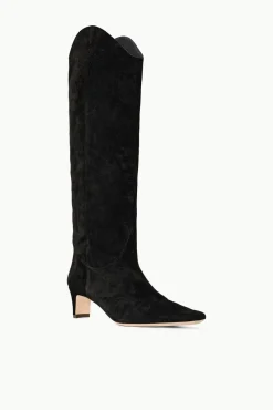 STAUD WESTERN WALLY BOOT BLACK SUEDE><noscript><img width=