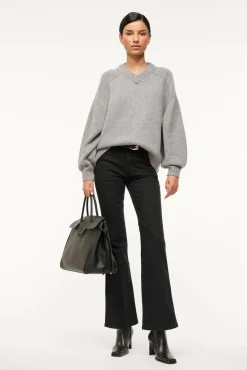 STAUD WILSON SWEATER HEATHER GREY> Sweaters