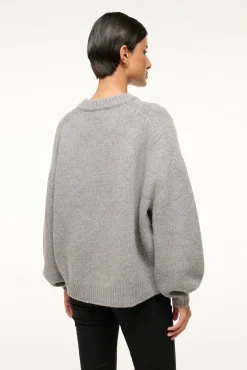 STAUD WILSON SWEATER HEATHER GREY><noscript><img width=