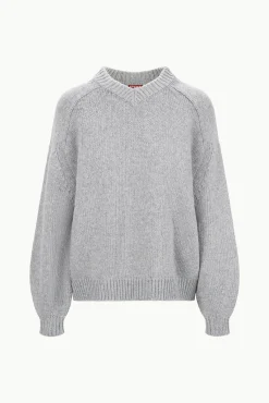 STAUD WILSON SWEATER HEATHER GREY><noscript><img width=