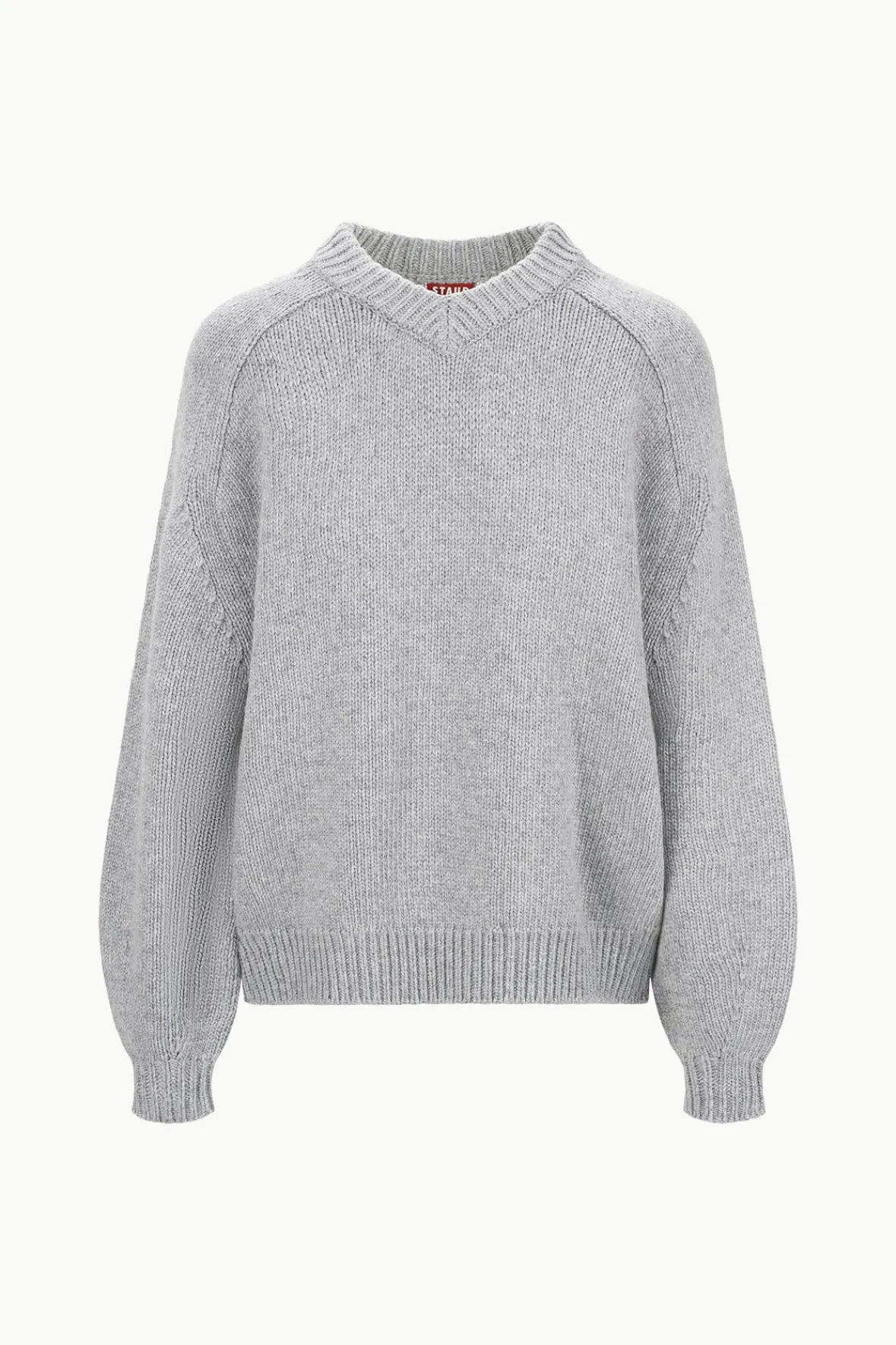 STAUD WILSON SWEATER HEATHER GREY> Sweaters