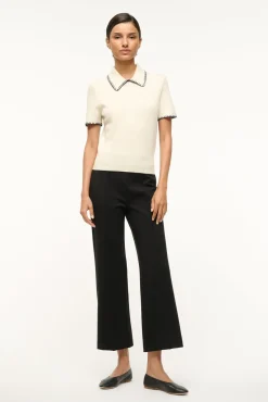 STAUD WINDSOR TOP IVORY NAVY><noscript><img width=