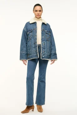 STAUD WRANGLER REVERSIBLE BIGGEST JEAN JACKET INDIGO WASH> Denim|Outerwear & Jackets