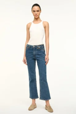STAUD WRANGLER THE CROPPED BOOT JEAN INDIGO WASH> Denim|Pants & Shorts