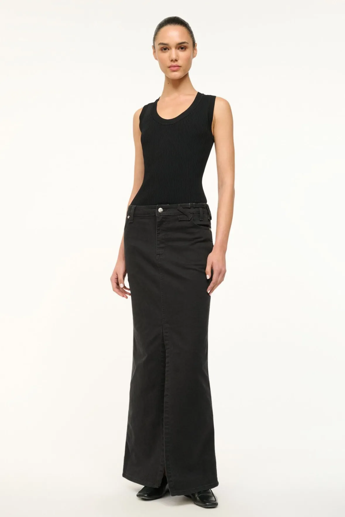 STAUD WRANGLER THE MAXI SKIRT> Denim|Skirts