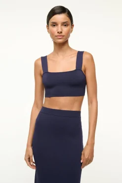 STAUD ZOLA TOP NAVY WHITE> Tops