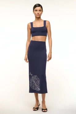 STAUD ZOLA TOP NAVY WHITE> Tops