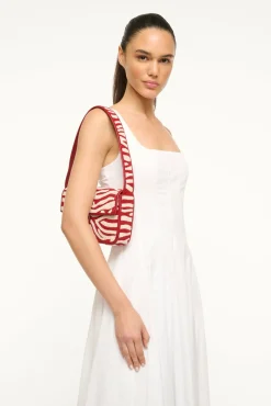 STAUD TOMMY BEADED BAG | SCARLET WHITE><noscript><img width=